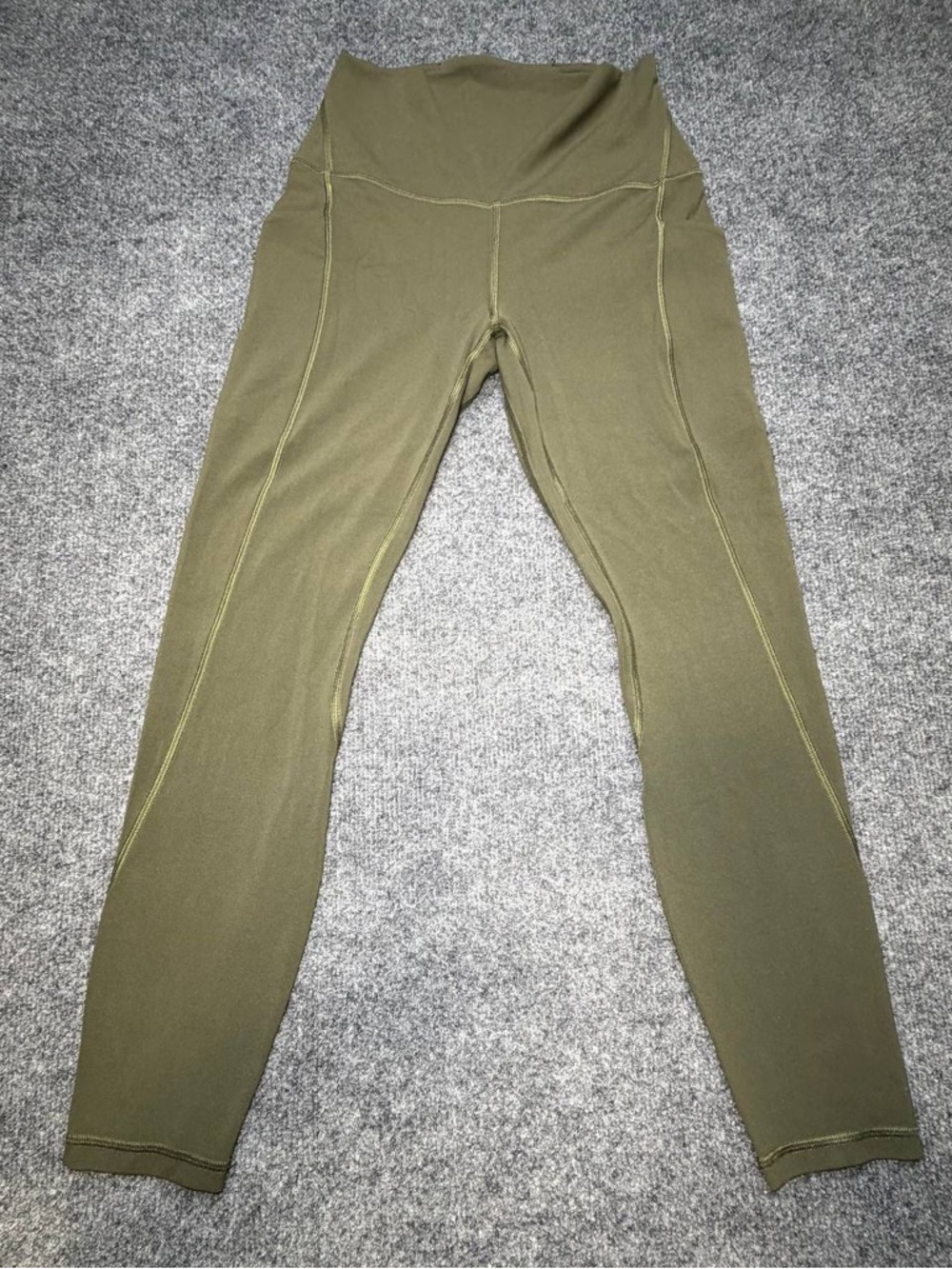 Lululemon Align Fast and Free High Rise Leggings With Pockets Olive Green Size 6